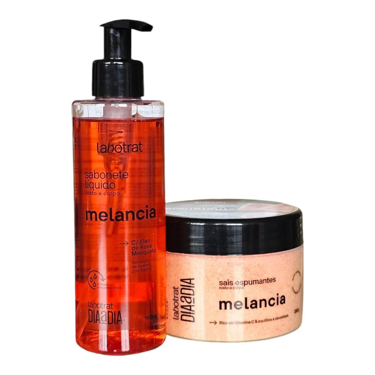 KIT LABOTRAT DIA A DIA MELANCIA - SABONETE LíQUIDO 190ML + SAIS ESPUMANTES 280G