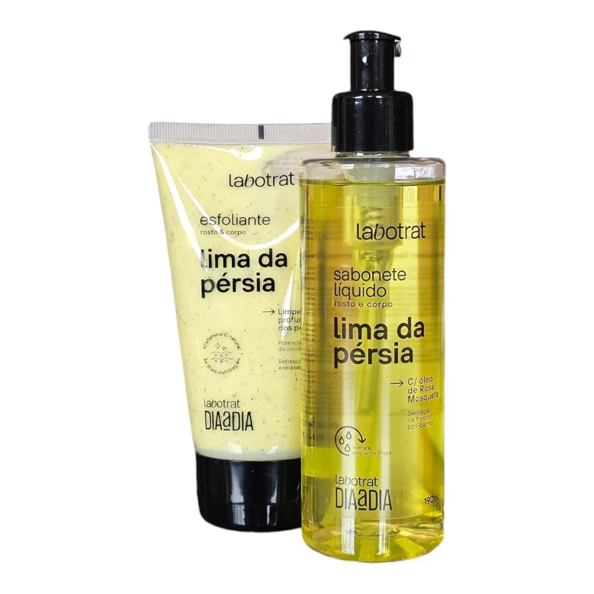 KIT LABOTRAT DIA A DIA LIMA DA PéRSIA - SABONETE LíQUIDO 190ML + ESFOLIANTE 150G