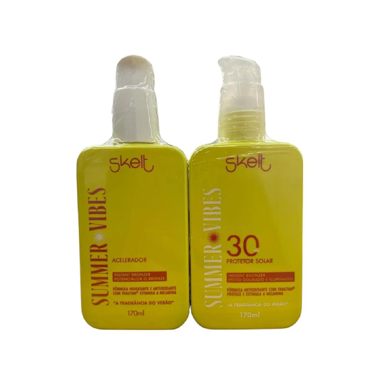 KIT SKELT SUMMER VIBES - PROTETOR SOLAR 30 FPS 170ML + ACELERADOR 170ML