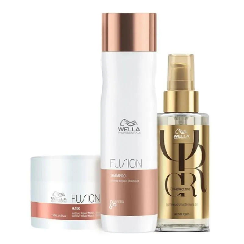 KIT FUSION & OIL REFLECTION(3 PRODUTOS) WELLA PROFESSIONALS