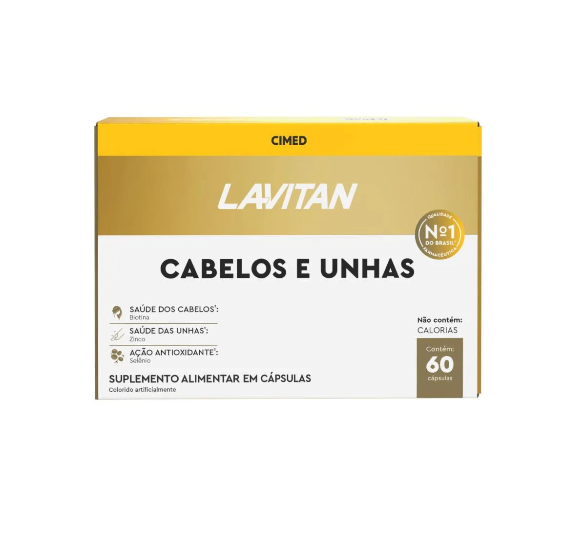 LAVITAN VITAMINA CABELOS E UNHAS 60 CáPSULAS - CIMED
