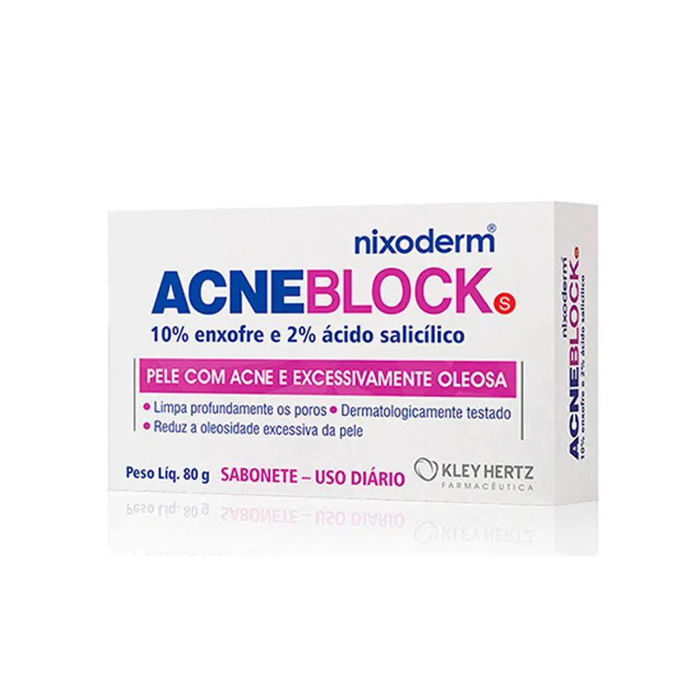 SABONETE ACNEBLOCK PELE EXC. OLEOSA 80G - KLEY HERTZ