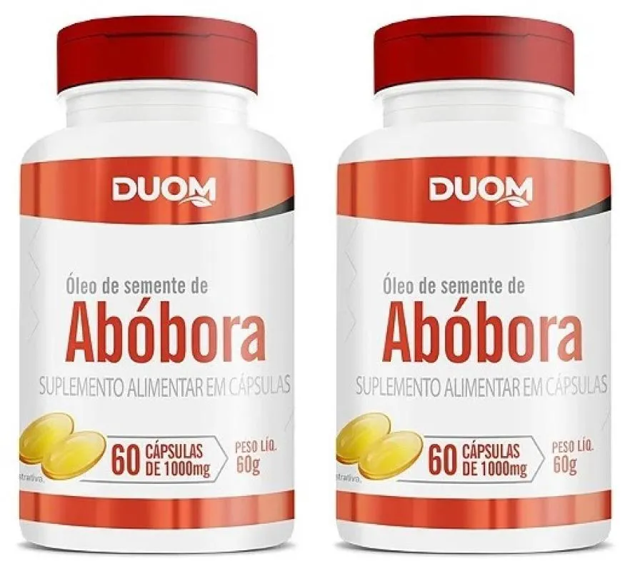 KIT 2 ÓLEO DE SEMENTE DE ABóBORA 60CPS - DUOM