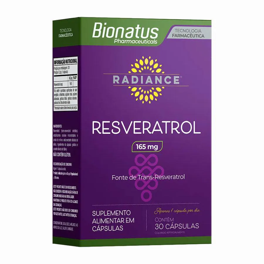 SUPLEMENTO RESVERATROL RADIANCE 30CPS - BIONATUS
