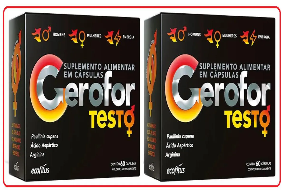 KIT 2 SUPLEMENTO ALIMENTAR GEROFOR TESTO 60CPS - ECOFITUS