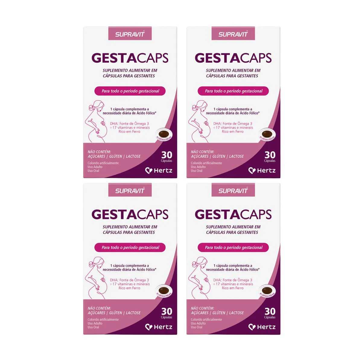 KIT 4UN GESTACAPS 30CPS - KLEY HERTZ