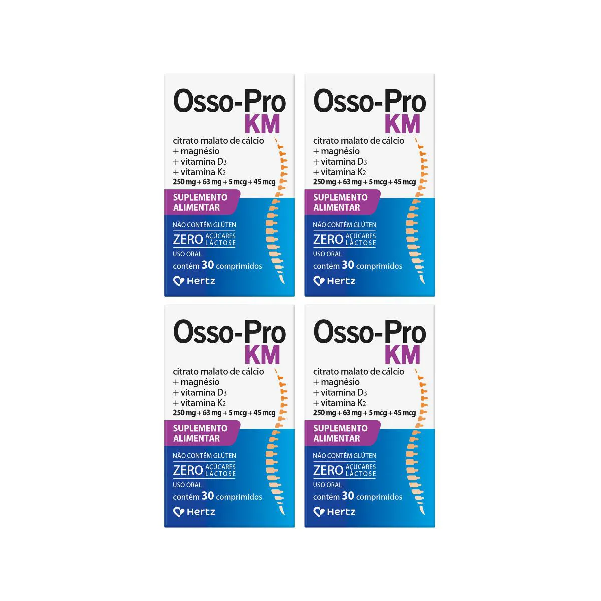 KIT 4UN OSSO PRO KM COM 30 CáPSULAS - KLEY HERTZ