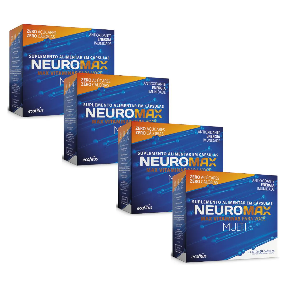 KIT 4UN NEUROMAX MULTI COM 60 CáPSULAS - ECOFITUS