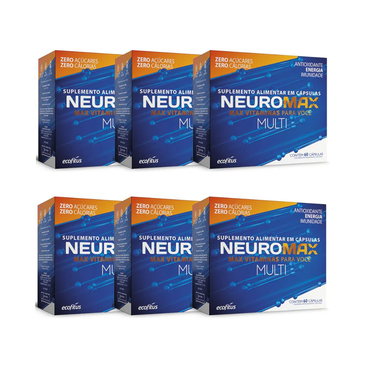 KIT 6UN NEUROMAX MULTI COM 60 CáPSULAS - ECOFITUS