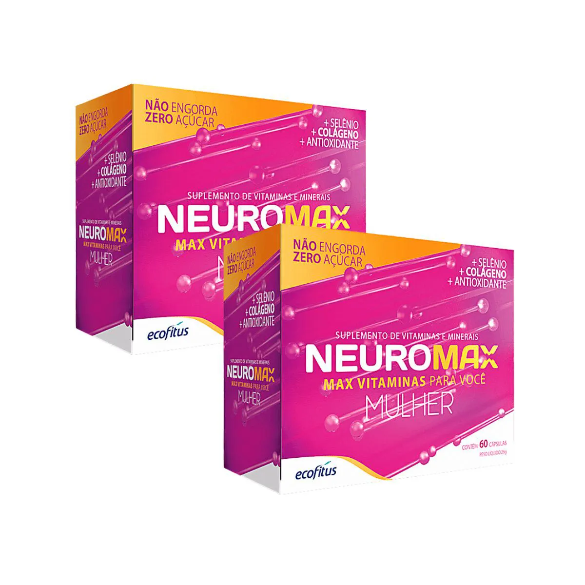 KIT 2UN NEUROMAX MULHER COM 60 CáPSULAS - ECOFITUS