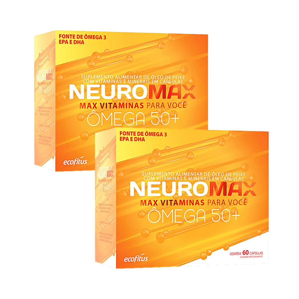 KIT 2UN NEUROMAX ÔMEGA 50+ COM 60 CáPSULAS - ECOFITUS