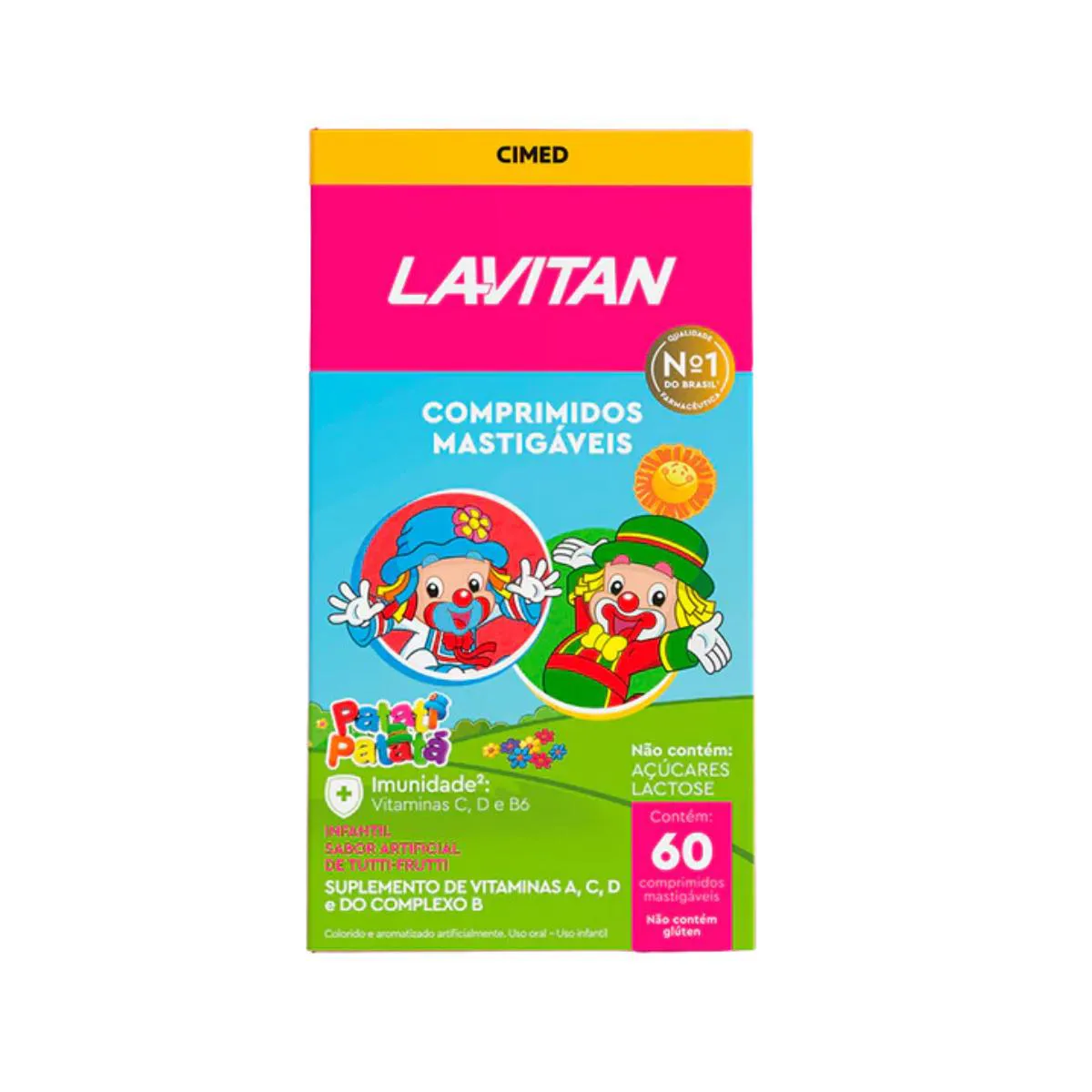 LAVITAN KIDS COM 60 COMPRIMIDOS SABOR TUTTI-FRUTTI - CIMED
