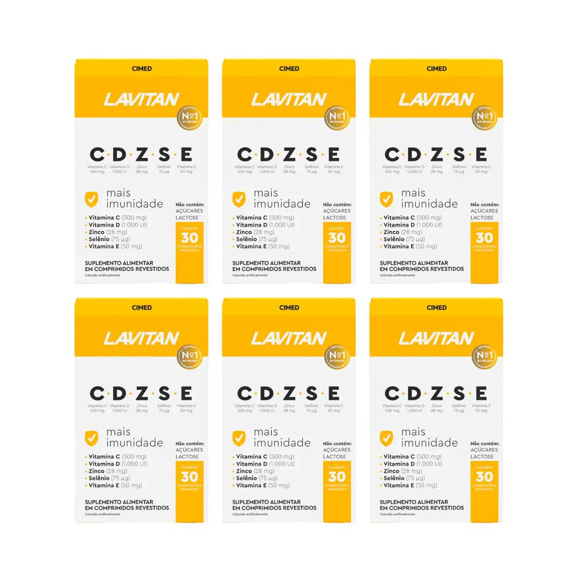 KIT 6UN LAVITAN CDZSE COM 30 COMPRIMIDOS - CIMED