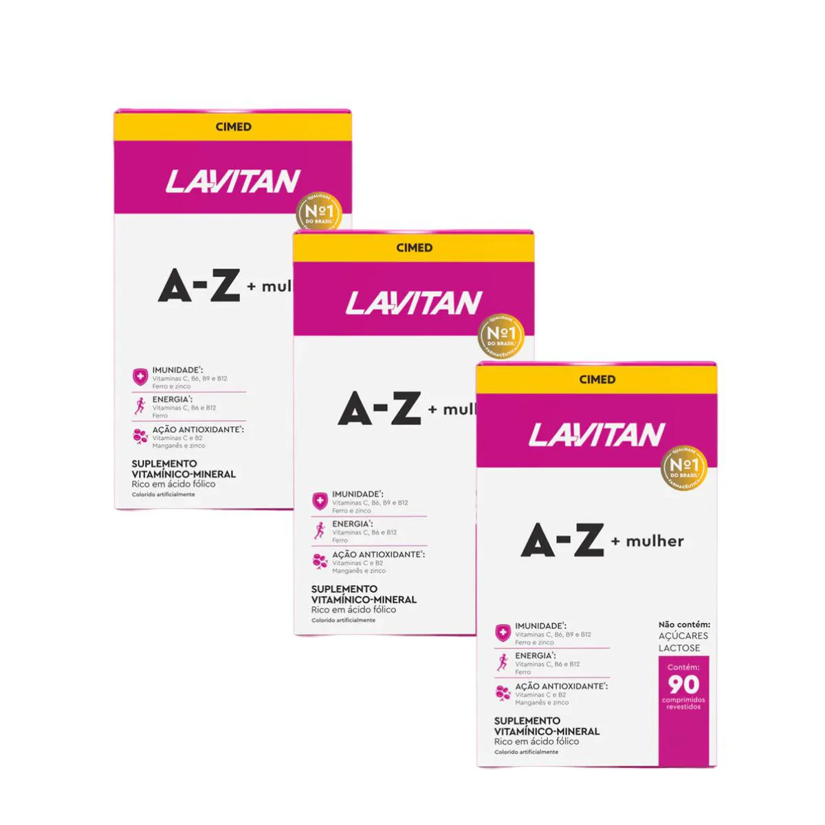 KIT 3UN LAVITAN AZ MULHER 90 COMPRIMIDOS - CIMED