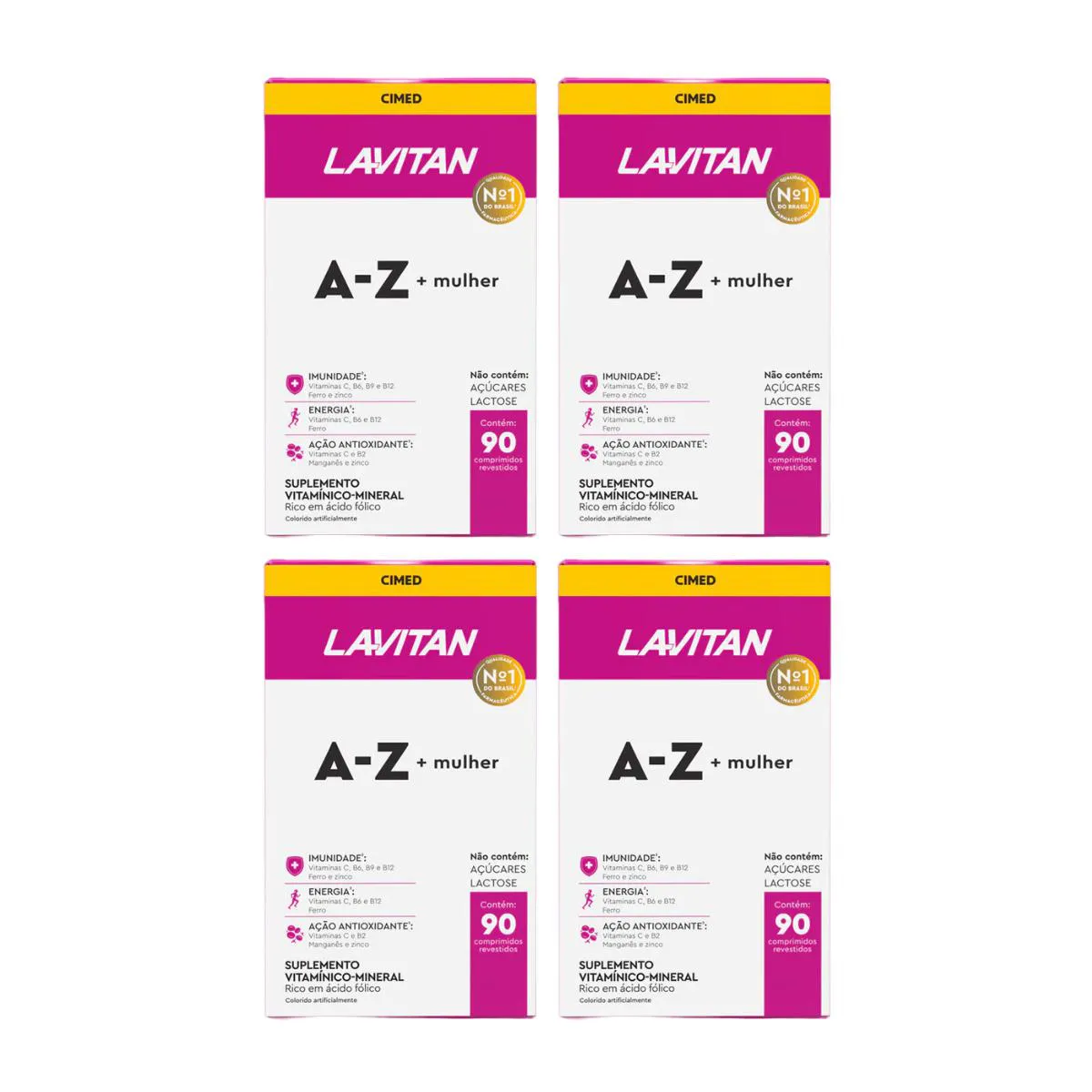 KIT 4UN LAVITAN AZ MULHER 90 COMPRIMIDOS - CIMED