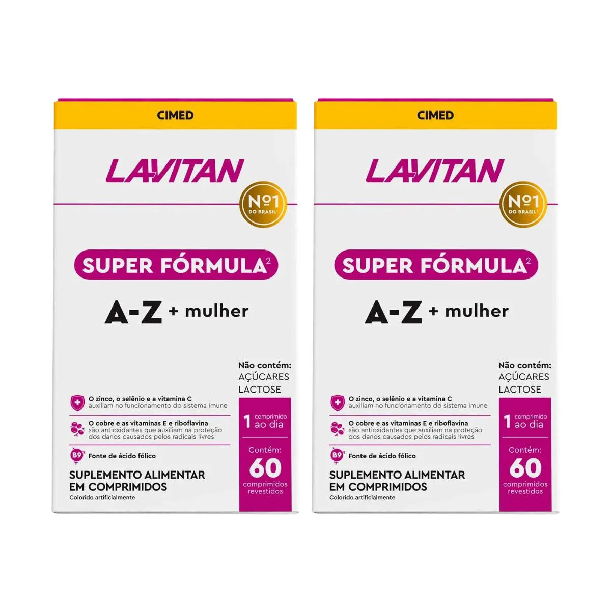 KIT 2 LAVITAN AZ MULHER SUPER FóRMULA 60 COMPRIMIDOS - CIMED