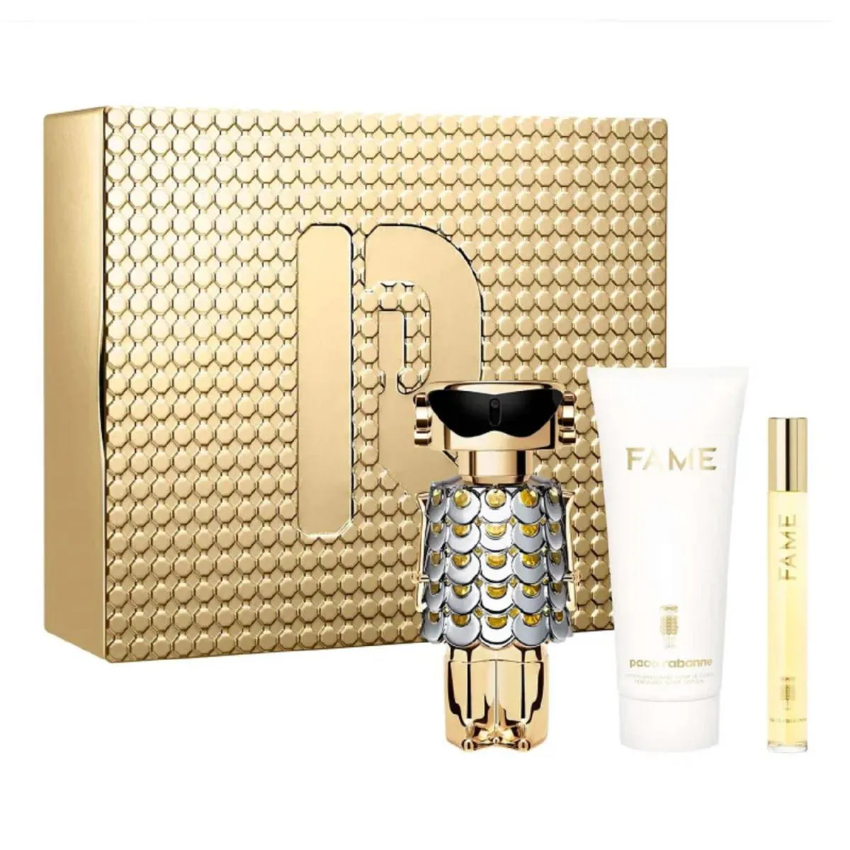 CONJUNTO PACO RABANNE FAME - EAU DE PARFUM 50ML + BODY LOTION 75ML+ EAU DE PARFUM 10ML