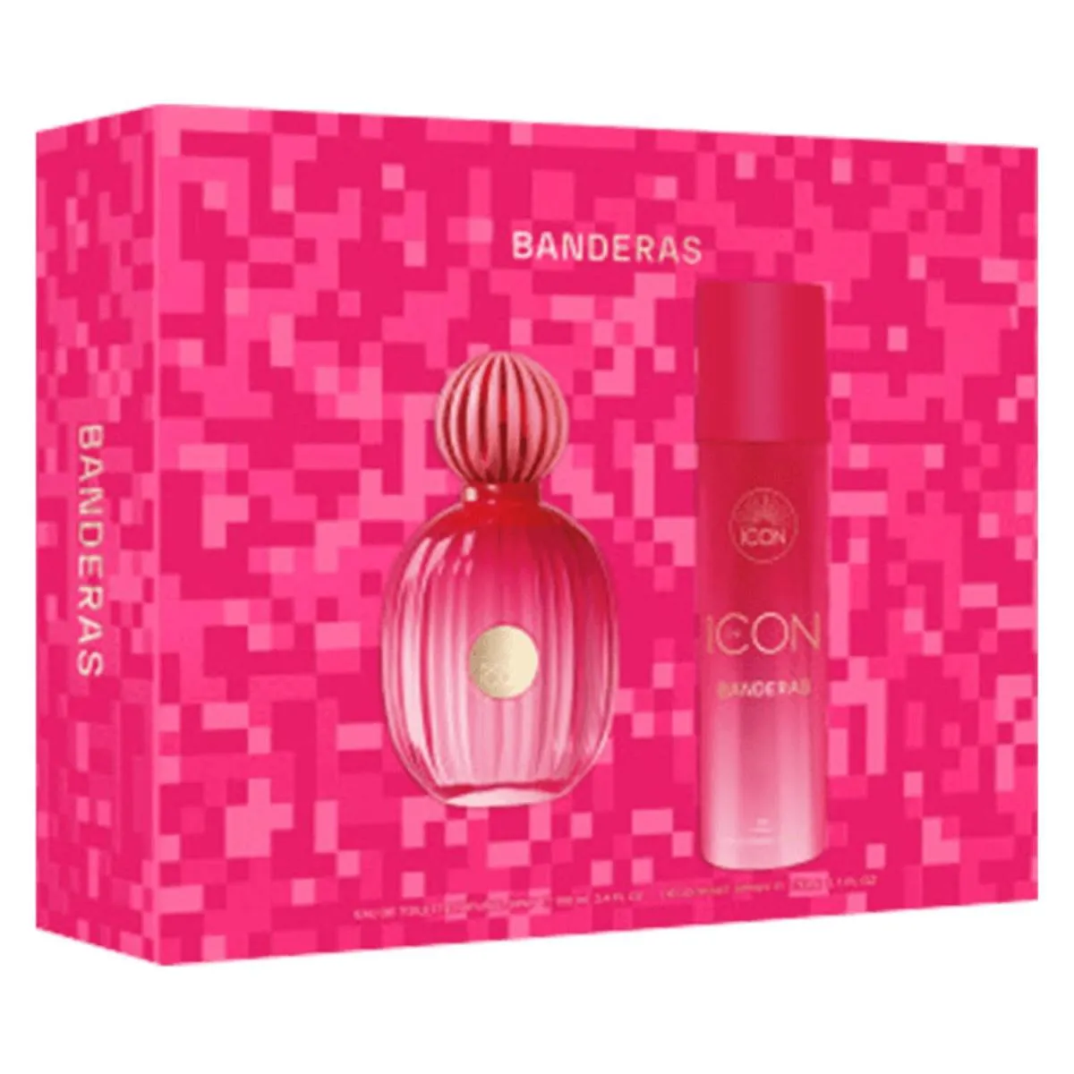 CONJUNTO THE ICON BANDERAS FEMININO EAU DE PARFUM 100ML + DESODORANTE SPRAY 150ML