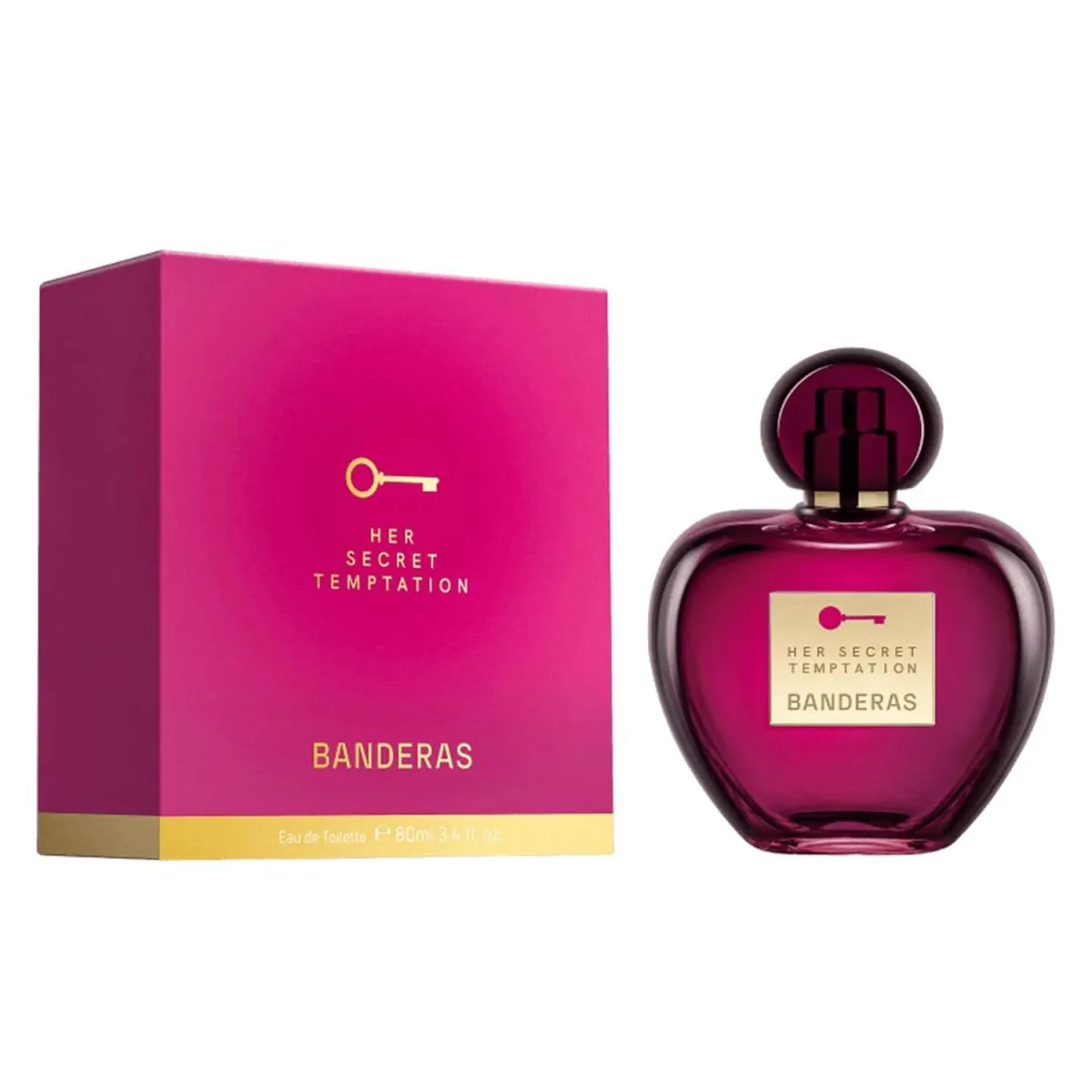 HER SECRET TEMPTATION BANDERAS EAU DE TOILETTE PERFUME FEMININO 80ML