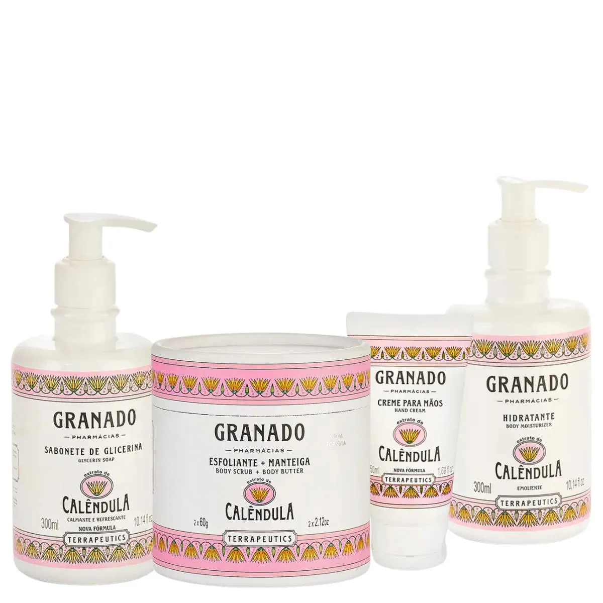 KIT GRANADO SPA CALêNDULA HIDRATANTES SABONETE E ESFOLIANTE