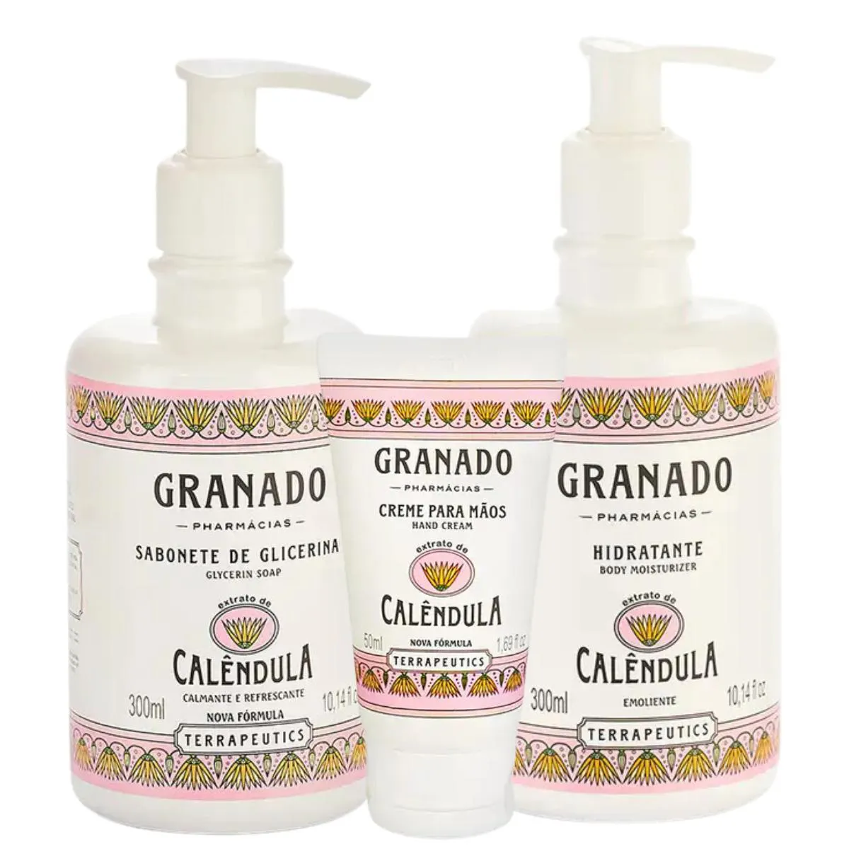 KIT GRANADO SPA CALêNDULA HIDRATANTE CORPO E MãO E SABONETE