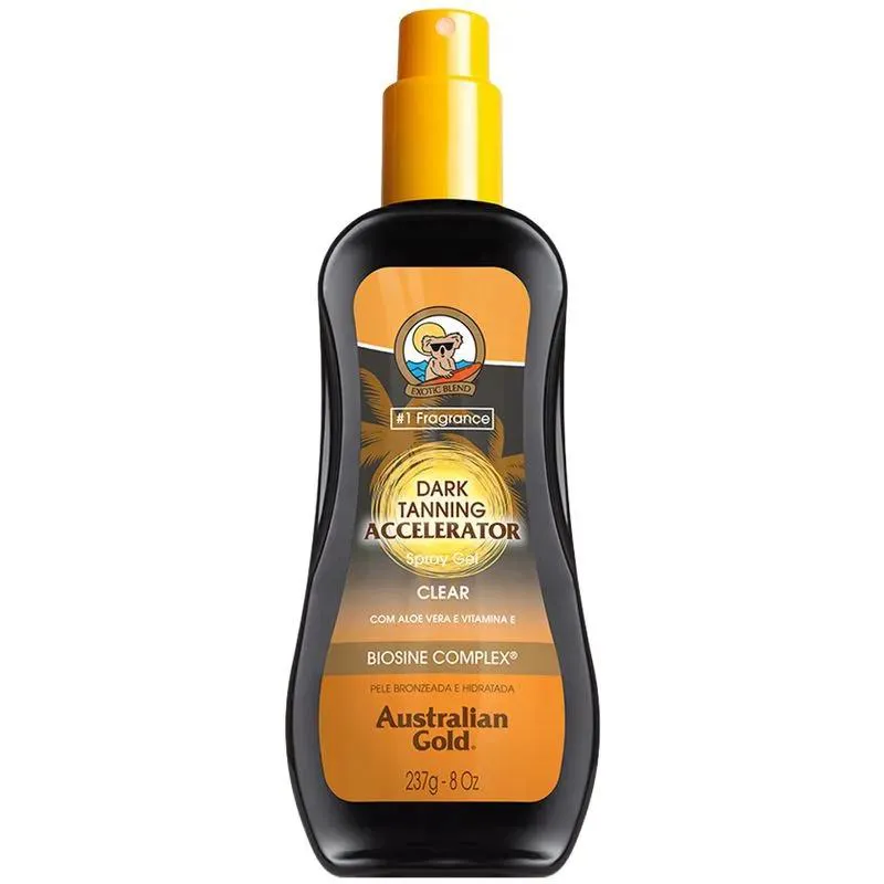 SPRAY GEL BRONZEADOR AUSTRALIAN GOLD ACCELERATOR DARK TANNING 237ML