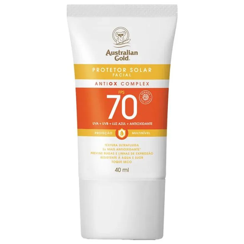 PROTETOR SOLAR FACIAL ANTIOX COMPLEX FPS 70 AUSTRALIAN GOLD 40ML