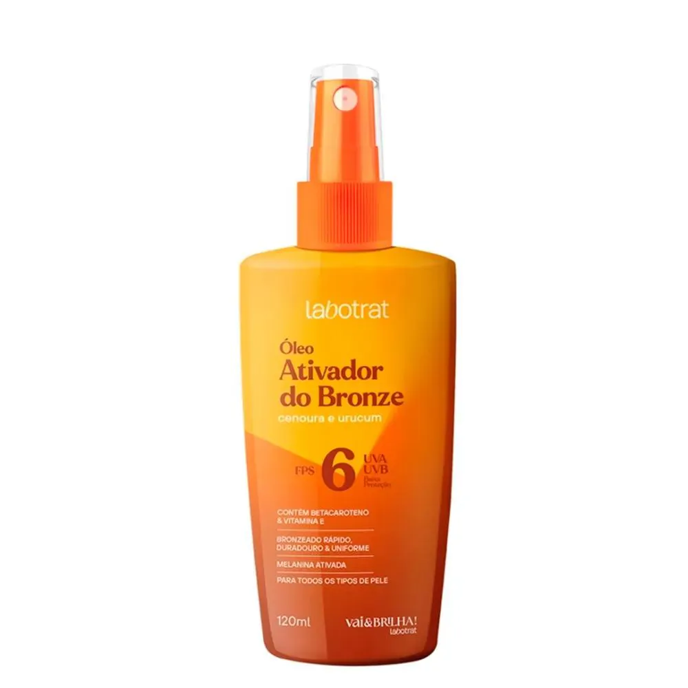 Óleo Ativador de Bronze Fps6 Vai&Brilha Labotrat 120ml