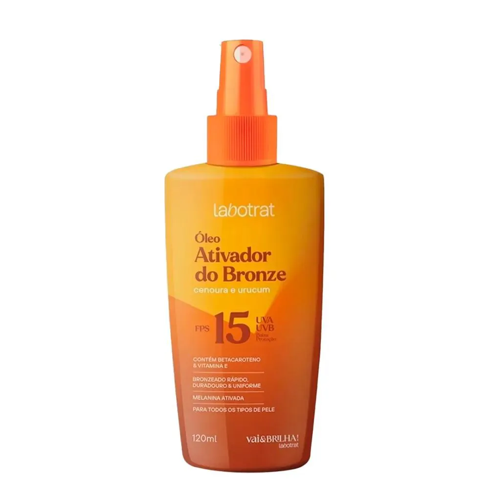 Óleo Ativador de Bronze Fps15 Vai&Brilha Labotrat 120ml