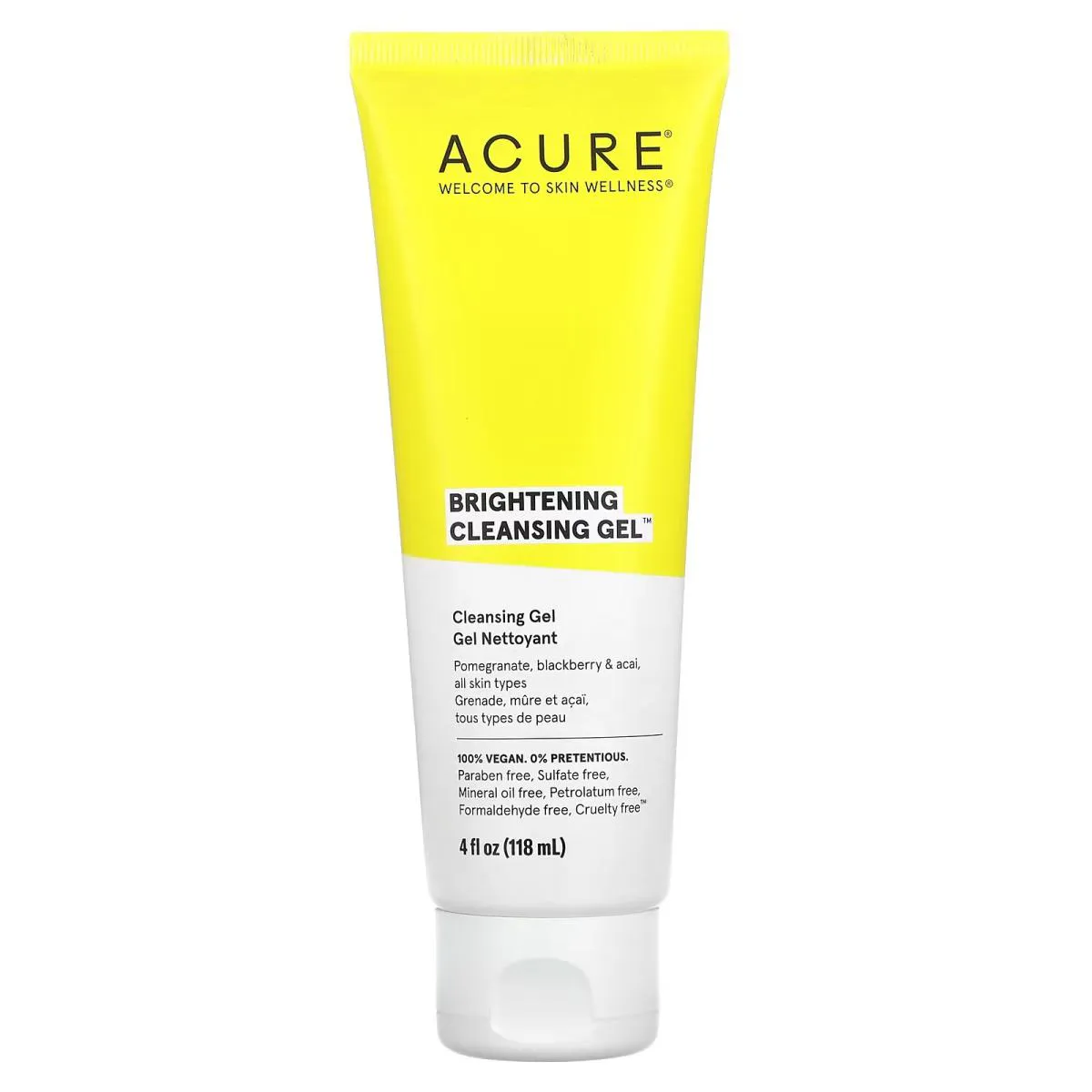 GEL DE LIMPEZA ILUMINADOR 118ML, LIMPEZA SUAVE E RADIANTE PARA TODOS OS TIPOS DE PELE, ACURE