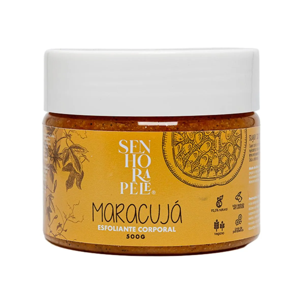 ESFOLIANTE CORPORAL SUGAR SCRUB MARACUJá 500G - SENHORA PELE