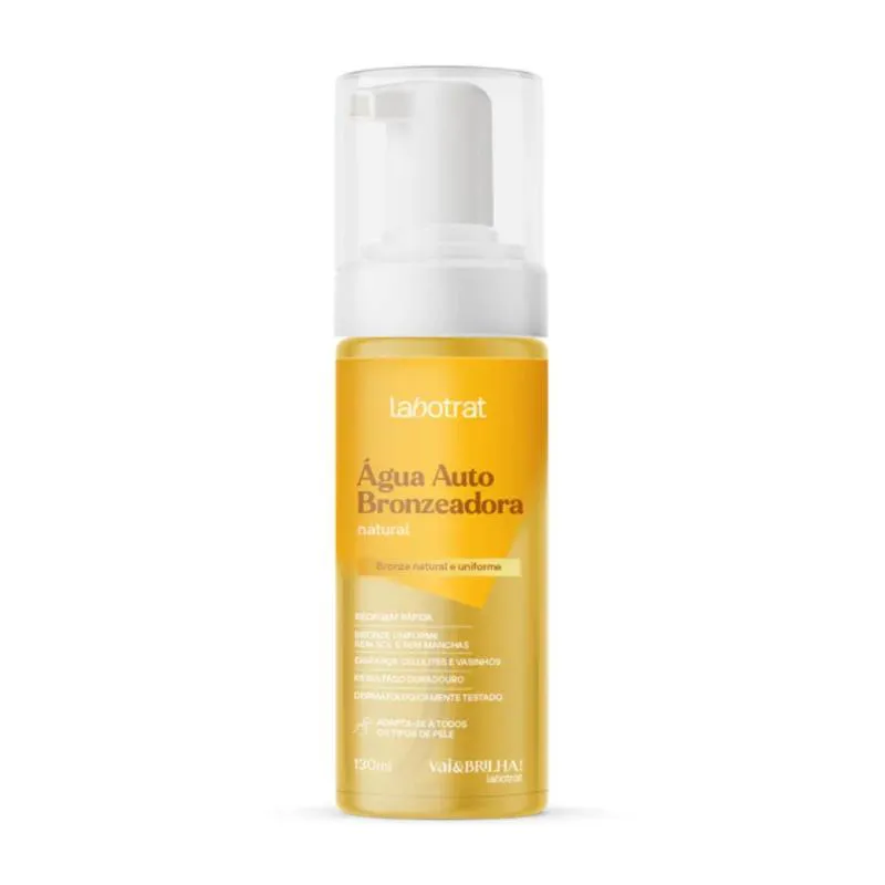 Água Autobronzeadora Natural Vai&Brilha Labotrat 130ml