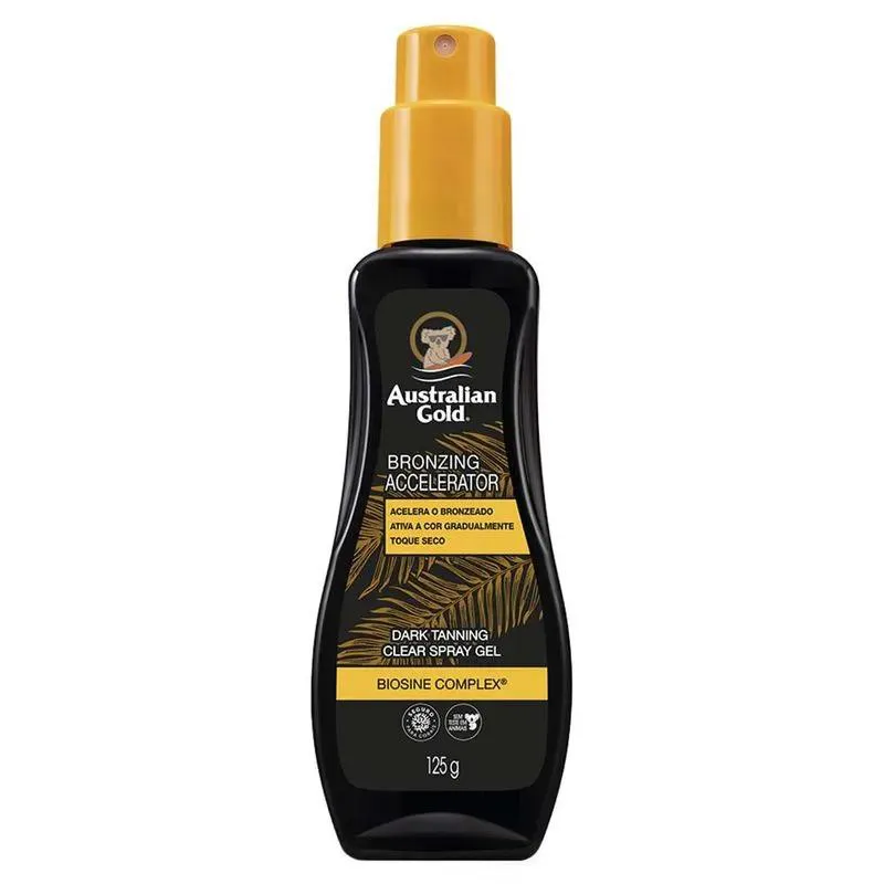 ACELERADOR DE BRONZEADO SPRAY GEL CLEAR AUSTRALIAN GOLD DARK TANNING 125G