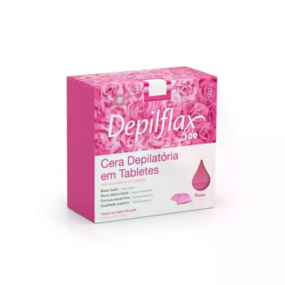 CERA DEPILATóRIA QUENTE ROSA DEPIFLAX 250G