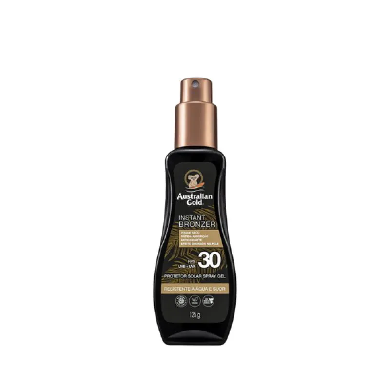 AUSTRALIAN GOLD SPRAY PROTETOR SOLAR INSTANT BRONZER FPS 30 125ML
