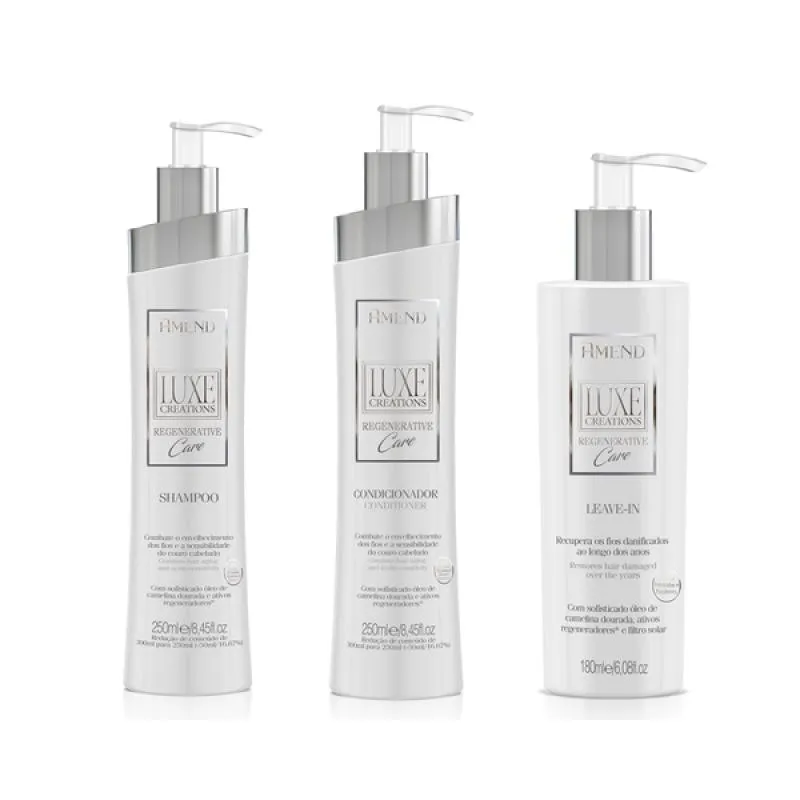 AMEND LUXE CREATIONS REGENERATIVE CARE SH 250ML + COND 250ML + LEAVE-IN 180ML