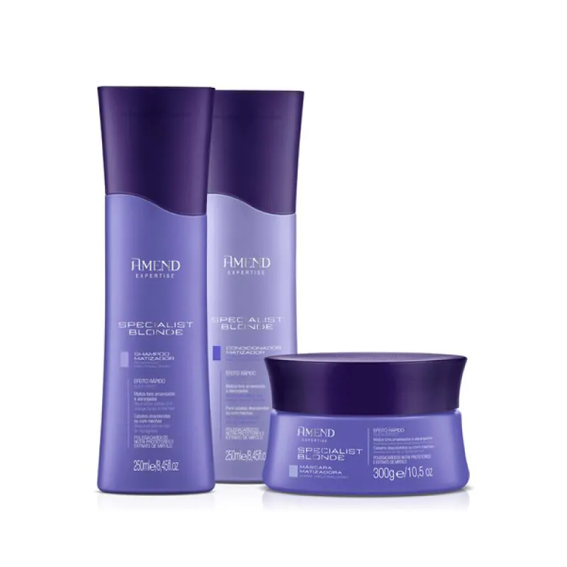 AMEND EXPERTISE SPECIALIST BLONDE SHAMPOO 250ML + CONDICIONADOR 250ML + MASCARA 300ML