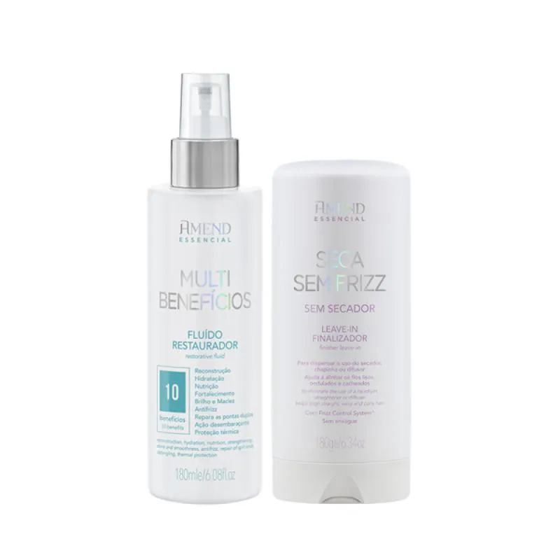 AMEND ESSENCIAL FLUíDO MULTI BENEFíCIOS 180ML + LEAVE-IN FINALIZADOR 180ML