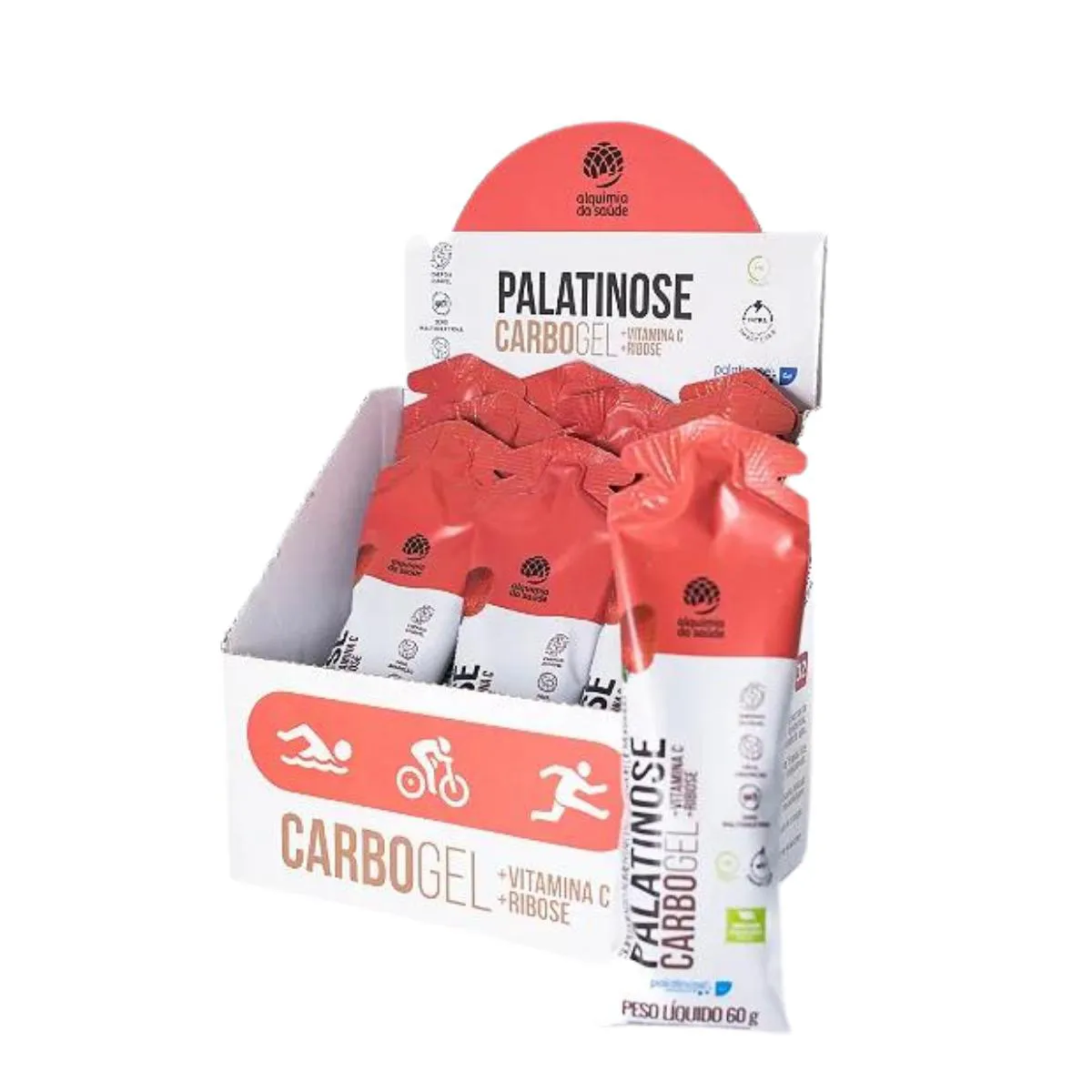 GEL PALATINOSE ALQUIMIA DA SAúDE MORANGO 15 UNIDADES 60G