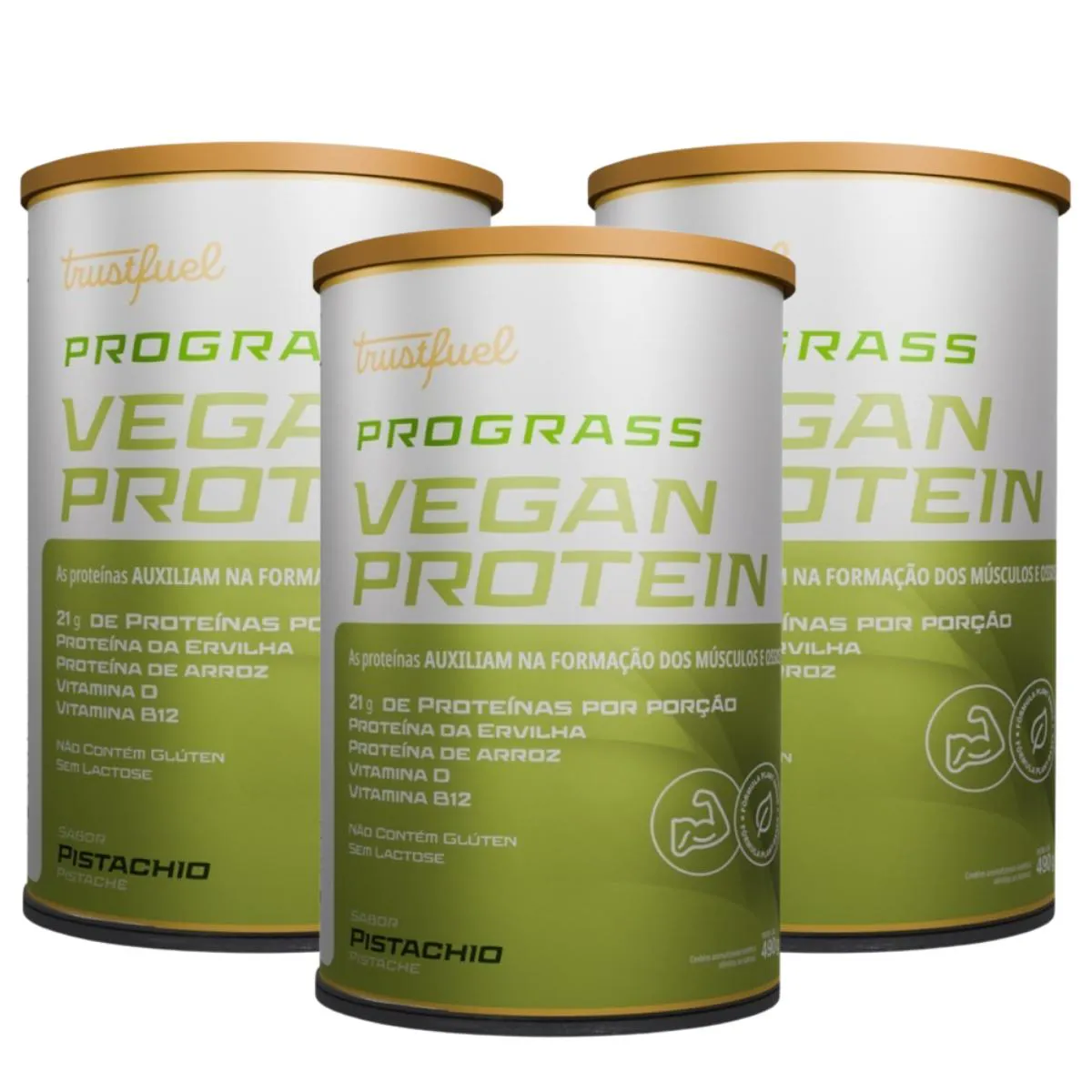 3X PROTEíNA VEGANA PROGRASS TRUST FUEL PISTACHE 490G