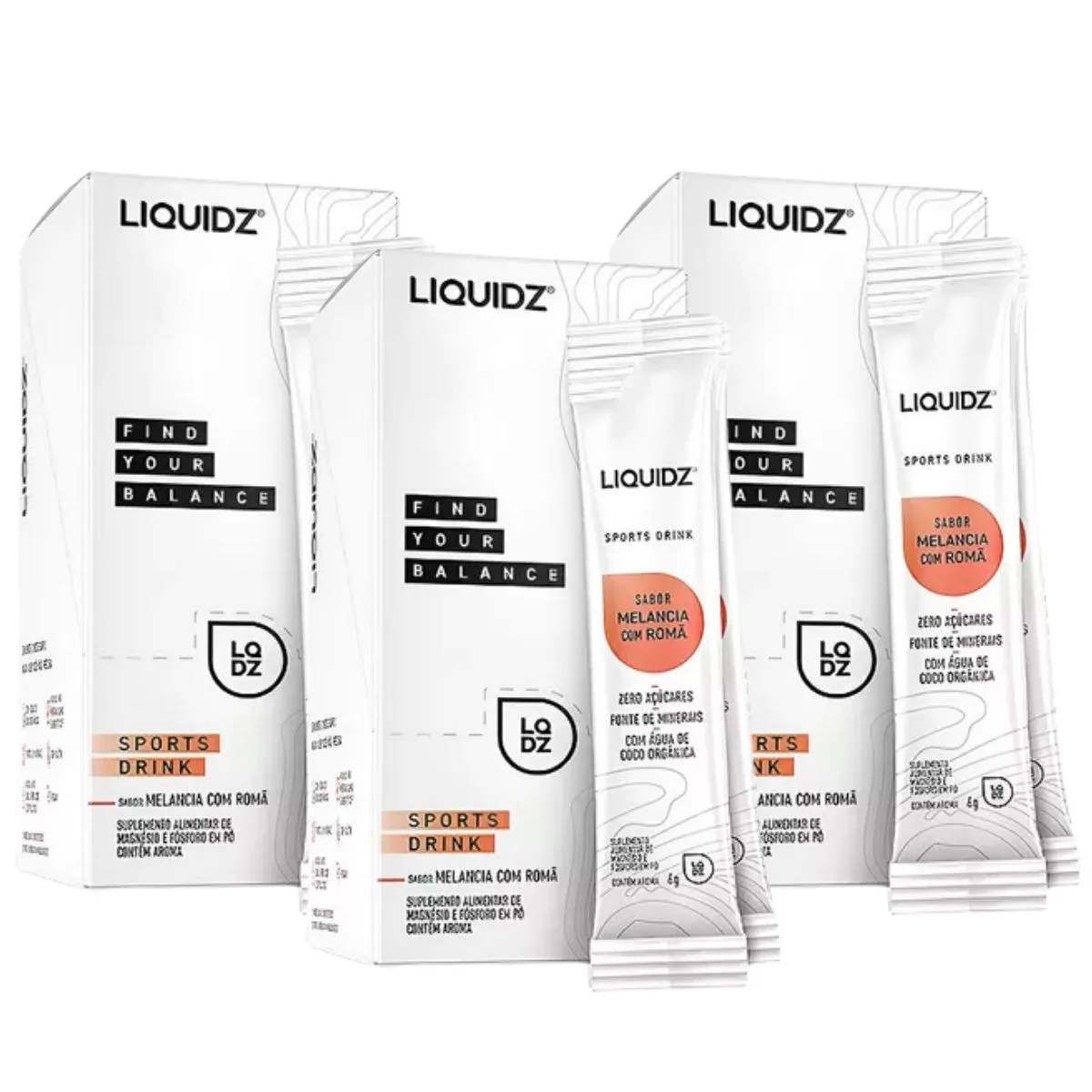 3X ISOTôNICO LIQUIDZ SPORT DRINK MELANCIA COM ROMã 14 UNIDADES 6G Melancia COM Roma