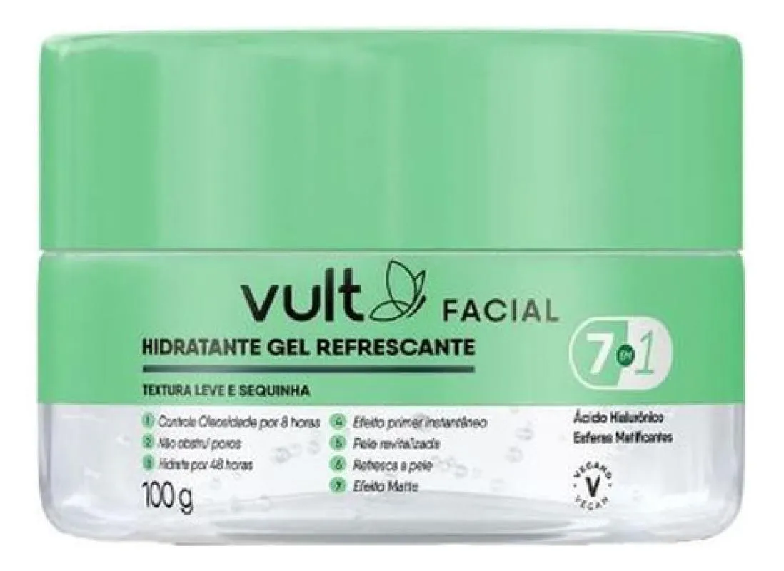 CREME HIDRATANTE FACIAL SKINCARE GEL REFRESCANTE VULT 100G