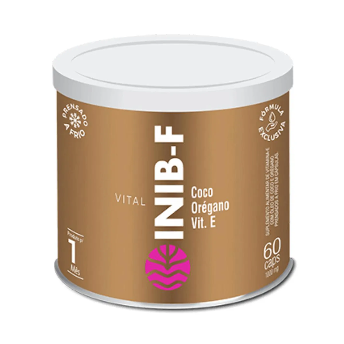 VITAL INIB-F VITAMINA E ÓLEO DE COCO 60 CáPSULAS SEM Sabor