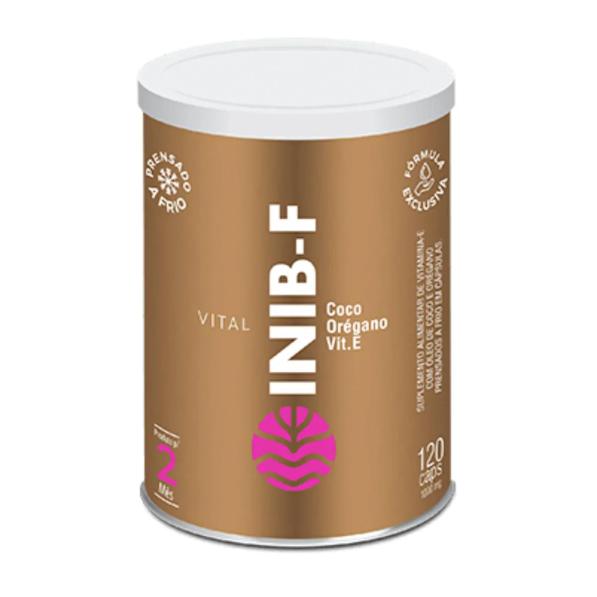 VITAL INIB-F VITAMINA E ÓLEO DE COCO 120 CáPSULAS SEM Sabor