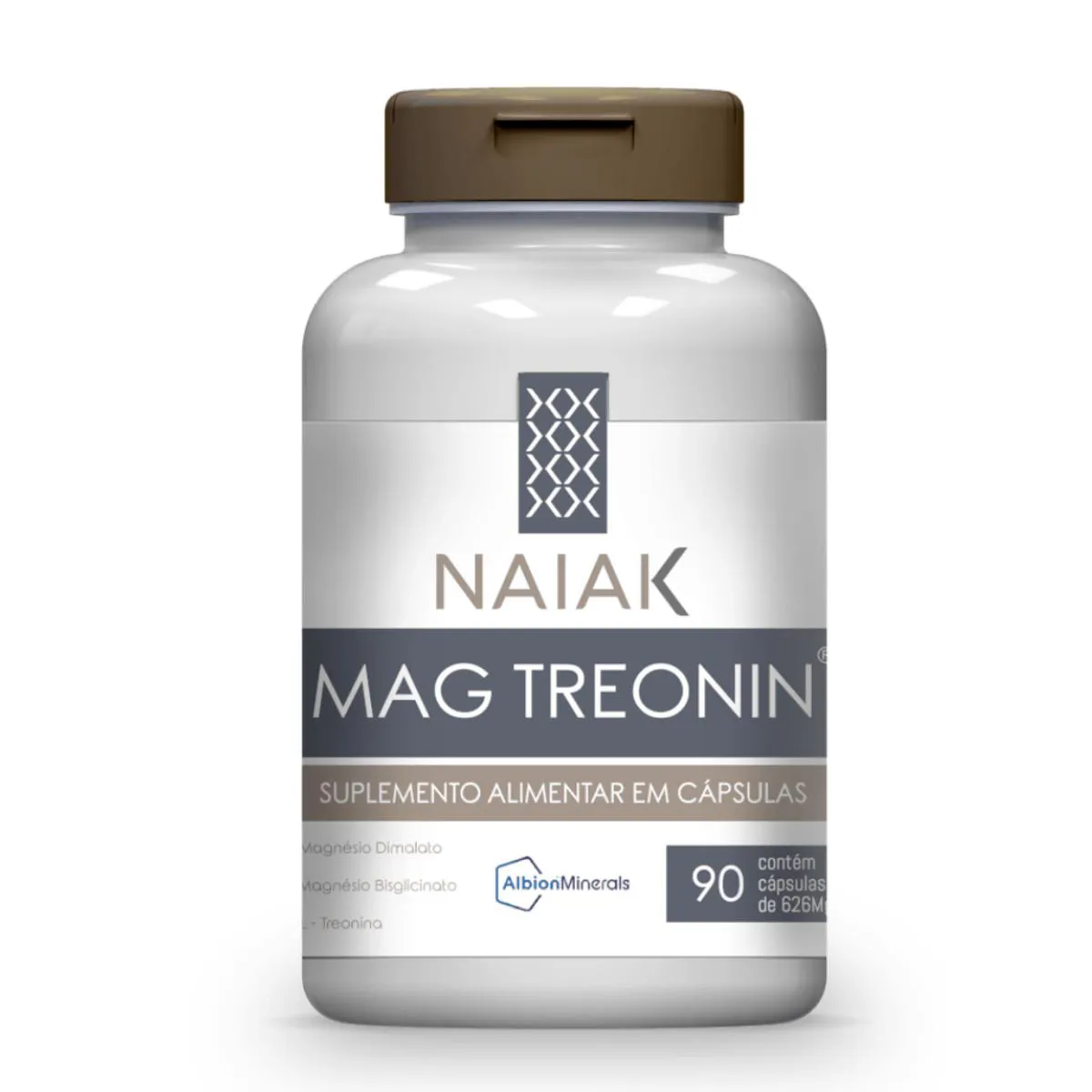 MAG TREONIN BISGLICINATO +  DIMALATO + L-TREONINA NAIAK 90 CáPSULAS SEM Sabor