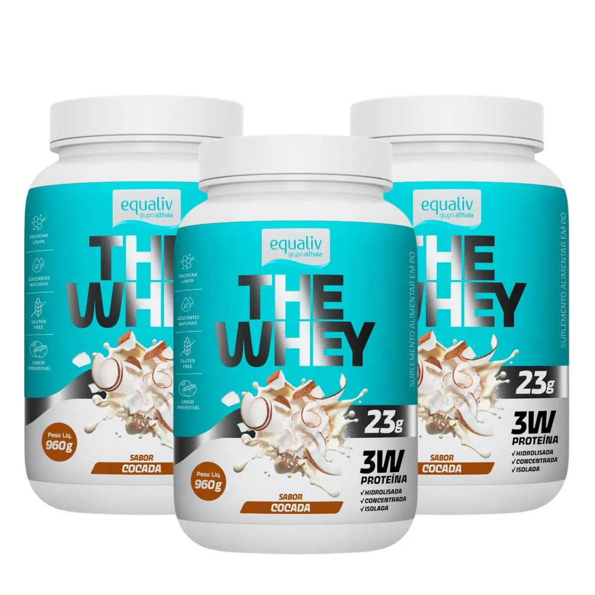 3X THE WHEY 3W PROTEíNA EQUALIV COCADA 960G