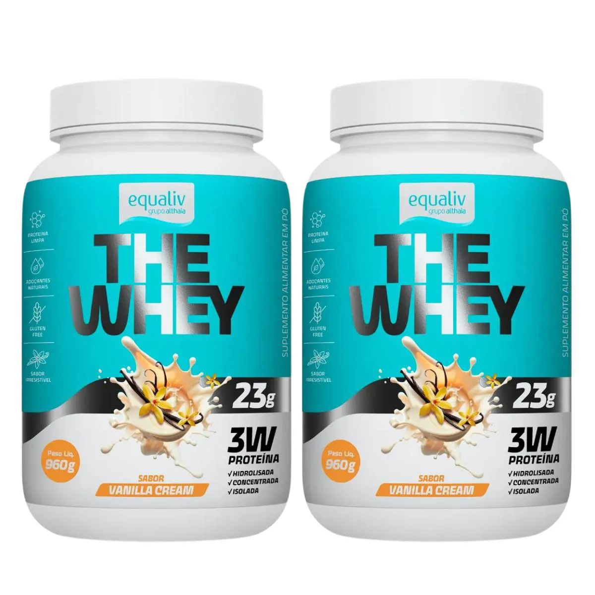 2X THE WHEY 3W PROTEíNA EQUALIV VANILLA CREAM 960G
