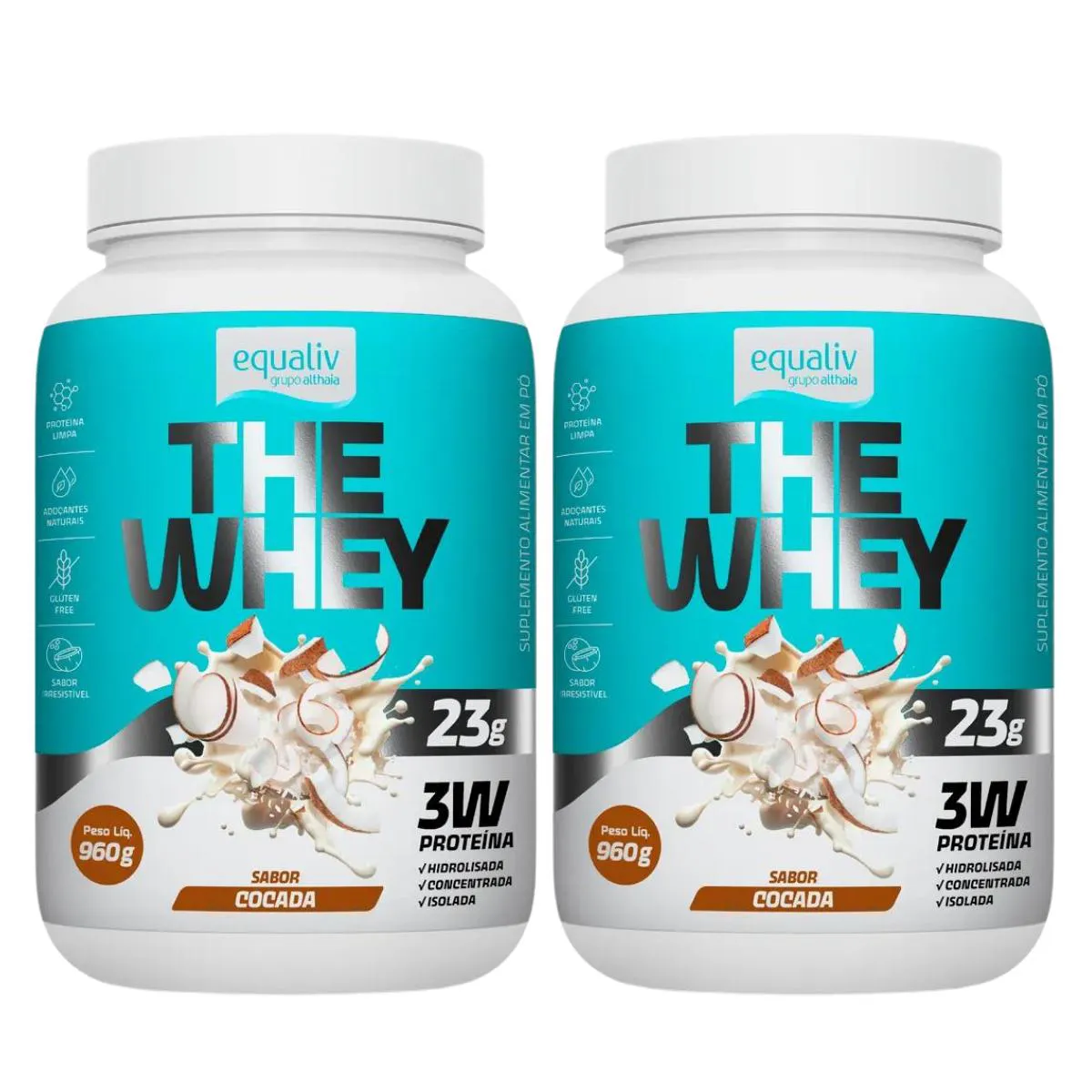 2X THE WHEY 3W PROTEíNA EQUALIV COCADA 960G