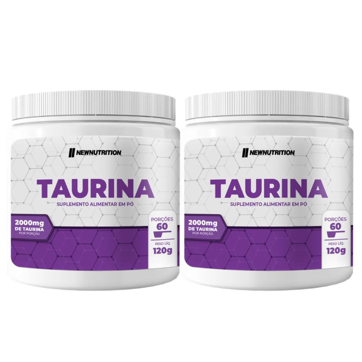2X TAURINA EM Pó NATURAL NEW NUTRITION 120G