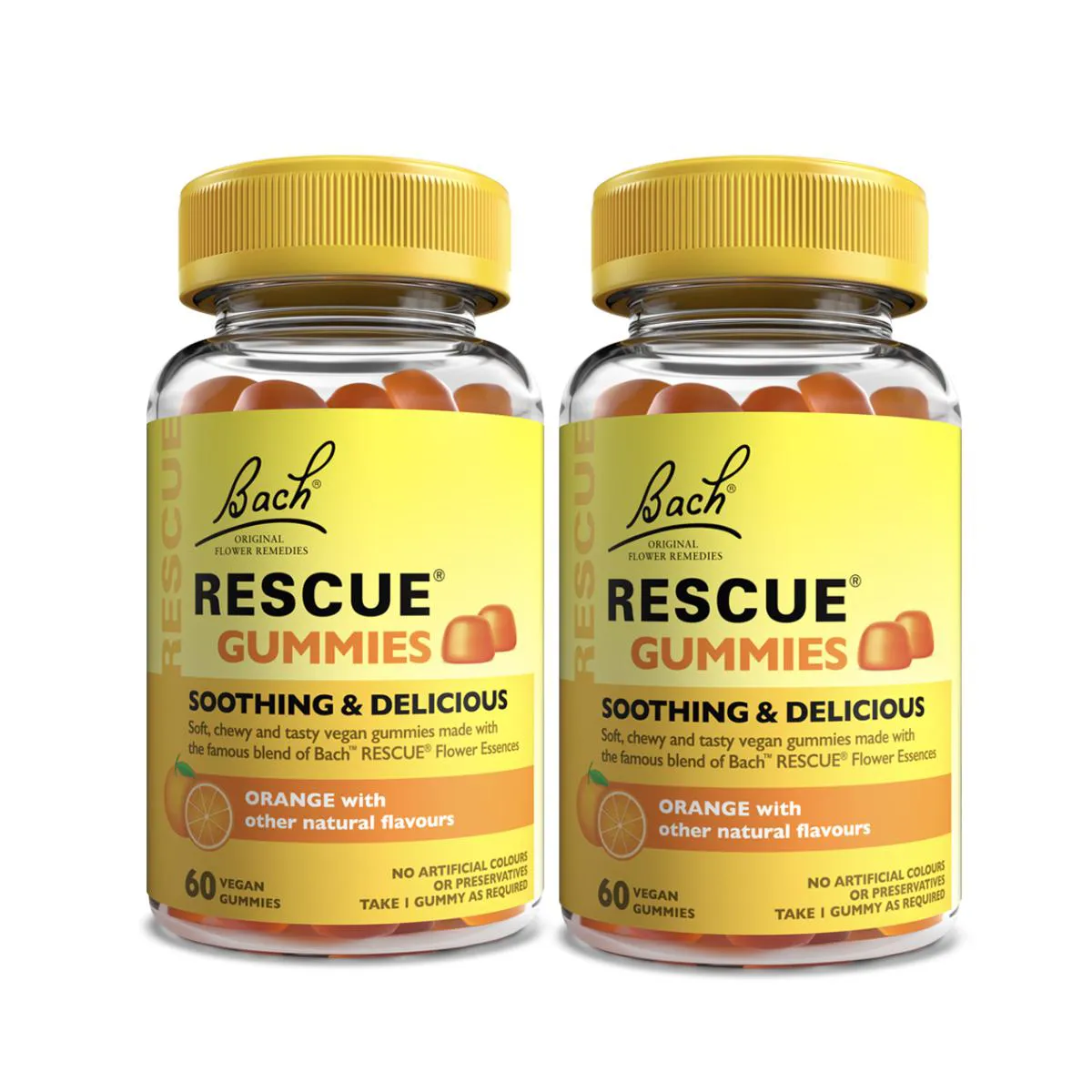 2X RESCUE GUMMIES FLORAL DE BACH LARANJA